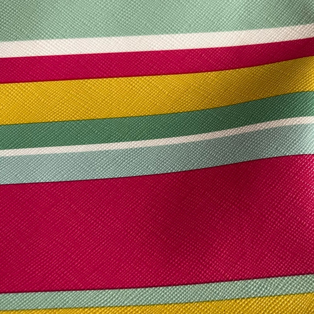 Kate Spade Grant Street Jules Tote Beach Stripe Grainy Vinyl Leather Bag Purse - Picture 9 of 17